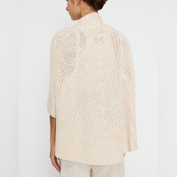 Brochu Walker Fida Handknit Shrug Cream Knit Women's Cardigan in Almond - Picture 6 of 15